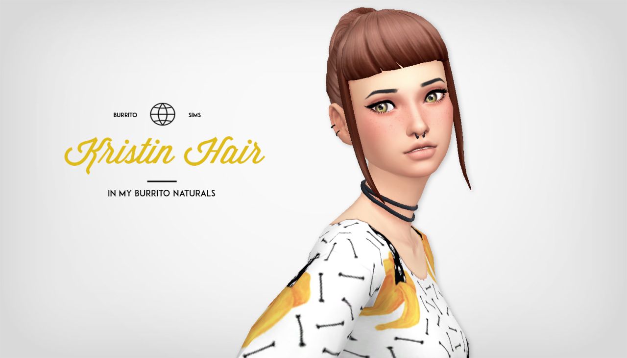 DOWNLOAD (1.430 KB)This is the cutest hair I’ve ever seen for the sims 4 so far and I needed to recolor it. It comes in my 12 Burrito Naturals and you will need to download the original mesh by @wildlyminiaturesandwich for it to work. I hope you like my recolors, enjoy!