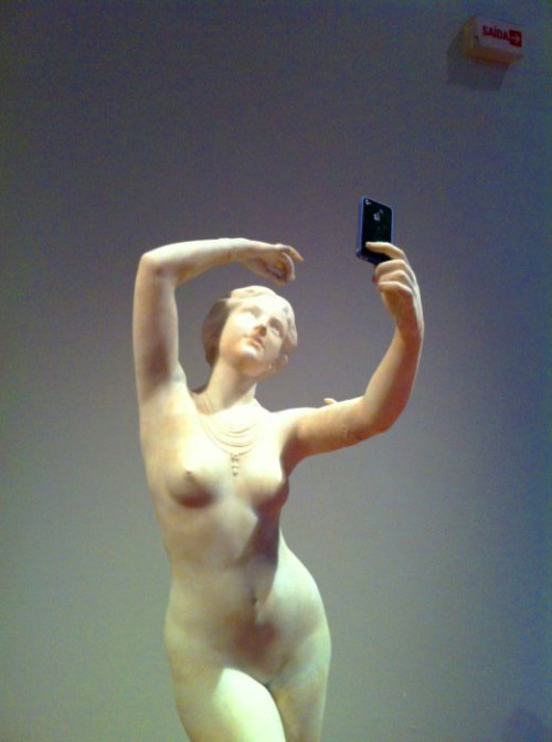 rosalarian:

stem-cell:

nortonism:

The thing about this is that sculptures like these in art history were for the male gaze. Photoshop a phone to it and suddenly she’s seen as vain and conceited. That’s why I’m 100% for selfie culture because apparently men can gawk at women but when we realize how beautiful we are we’re suddenly full of ourselves…

“You painted a naked woman because you enjoyed looking at her, put a mirror in her hand and you called the painting “Vanity,” thus morally condemning the woman whose nakedness you had depicted for you own pleasure.” ― John Berger, Ways of Seeing

I know I’ve reblogged this before but it’s so important.
