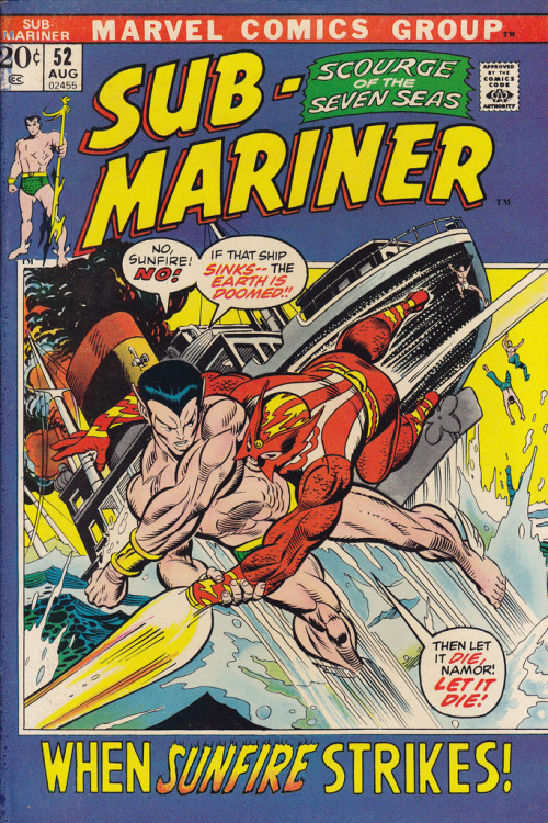 comicbookcollecting:

SUB-MARINER Prince Namor … Issue 52 Marvel comics
