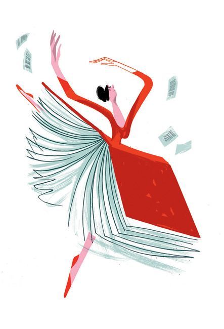 Baile literario… danzamos entre las hojas del libro (ilustración de Joao Fazenda)