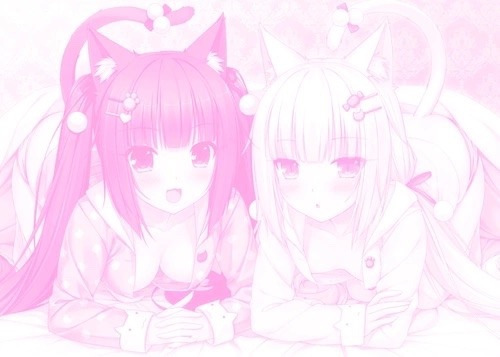 Image via We Heart It http://weheartit.com/s/WOe0xGe2 #girls #kawaii #manga #neko #pink #ａｎｉｍｅ