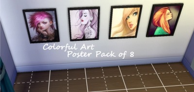 Rickeygirl24 // Colorful Art Poster Pack of 8 Download Link:...
