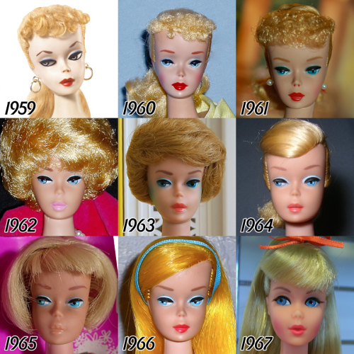 Эволюция куклы Барби с момента создания и до наших дней Tumblr_nsfngoAAlU1qf9djko1_500