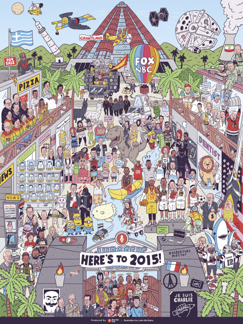2015 in One Giant Illustration by Beutler Ink (enhance!)