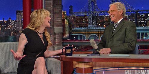 Courtney Love Talked Kurt Cobain, Drugs, and Dave Grohl With David Letterman