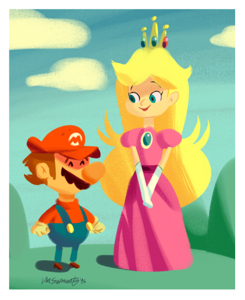 Peach and the Mario by Luis Mario Sarmiento