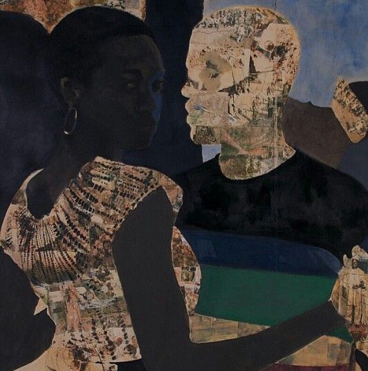 womeninarthistory:

I Refuse to be Invisible (Detail), Njideka Akunyili Crosby, 2010
