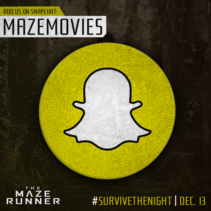 Follow the official Maze Runner Snapchat to watch an epic series of challenges this Saturday!