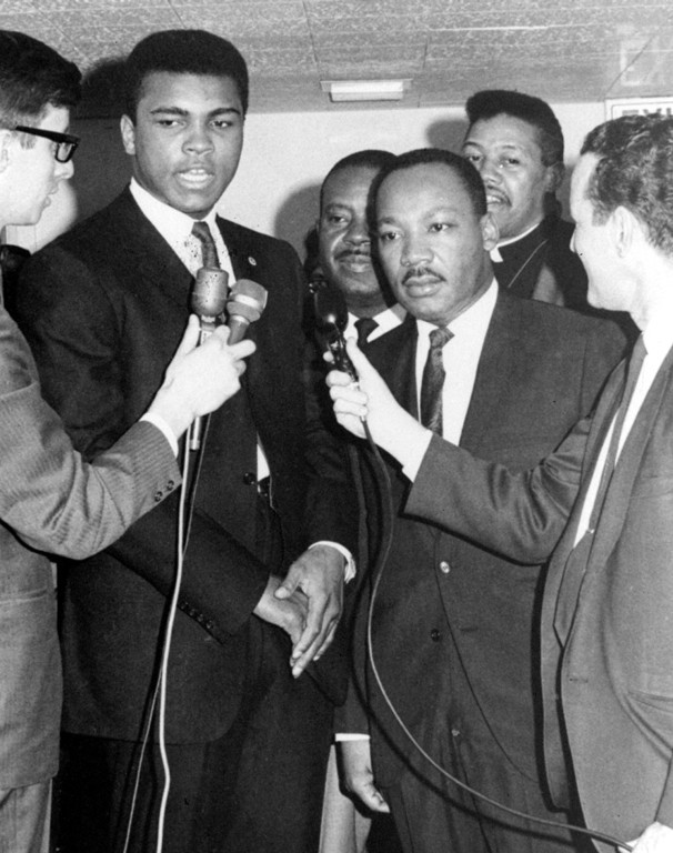 Muhammad Ali &amp;amp; Martin Luther King Jr. meet the press (1967)&#10;&amp;ldquo;The ultimate measure of a man is not where he stands in moments of comfort and convenience, but where he stands at times of challenge and controversy.&amp;rdquo; - MLK Jr