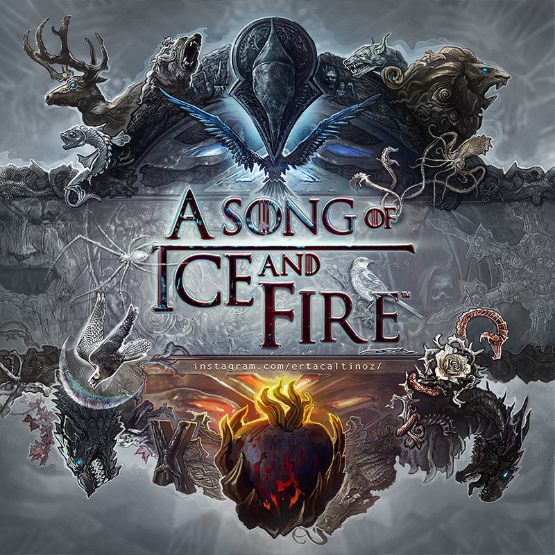 Brilliant A Song of Ice and Fire Logo Design by Ertacaltinoz