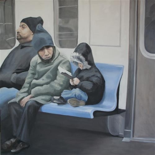 También los niños leen en el metro (ilustración de Michelle Riche)