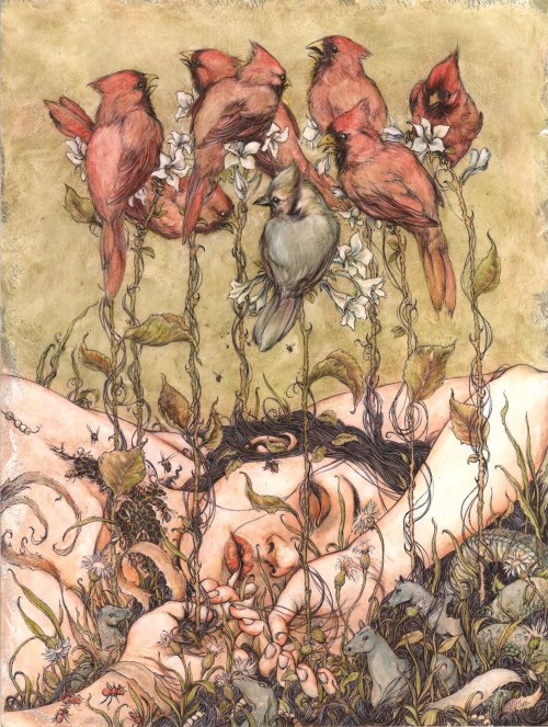 2headedsnake:  Jeremy Hush &lsquo;Circle of Eight&rsquo;, 2012 ball point pen and watercolor