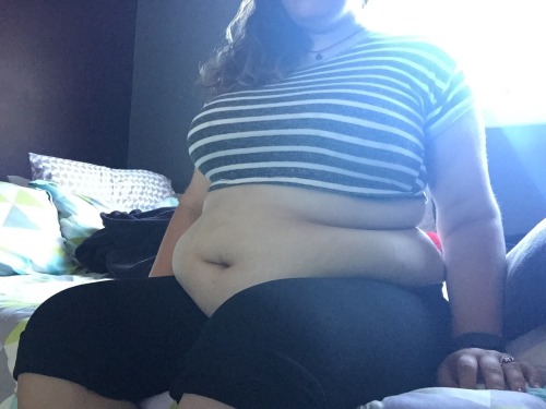 fanodachubs:

ilikebeingfat:

Crop tops look amazing on me. I still feel too skinny for them though.

I have a feeling you won’t feel too skinny for much longer…