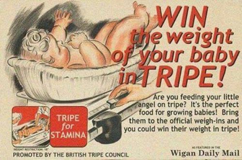 A real vintage ad from Great Britain..A big ‘un from Wigan!