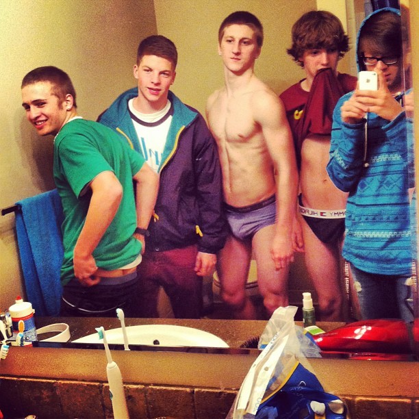 Selfie Underwear Boys Exposed
