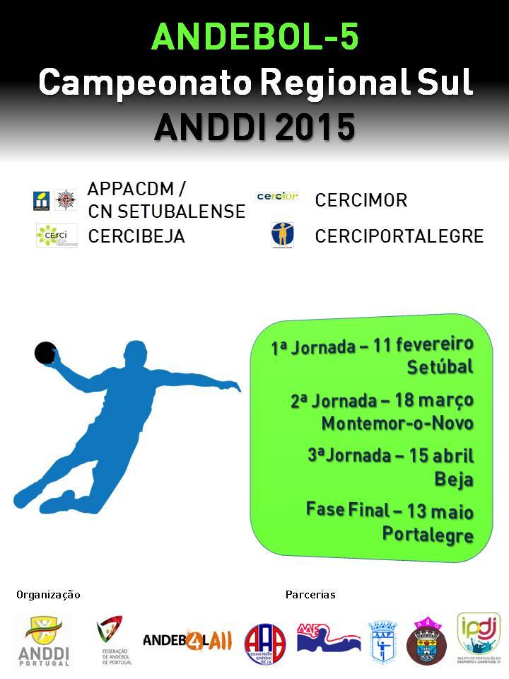 

Com os seguintes jogos:CERCIMOR vs. CERCIPORTALEGRECERCIBEJA vs. APPACDM/CN SETUBALENSE3º/4º LUGARESFINAL

