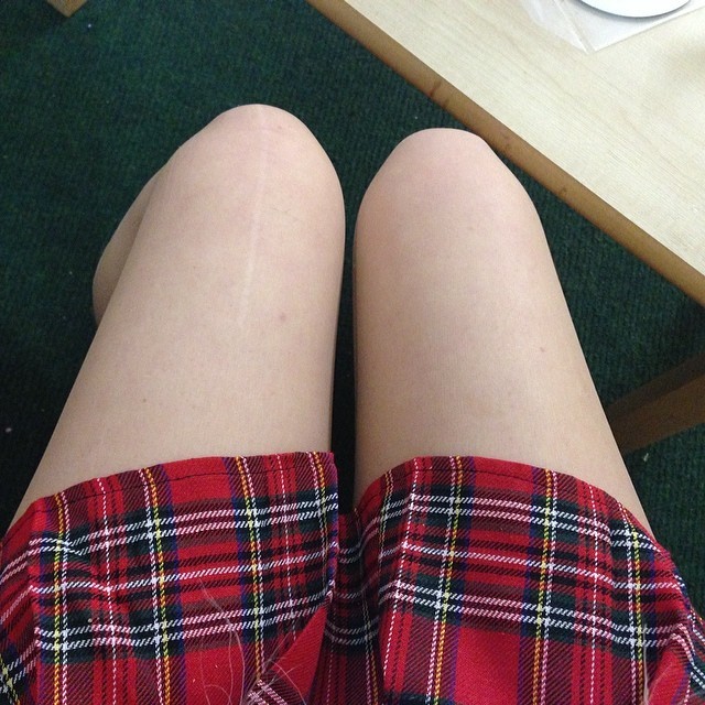 #me #legs #skirt #school girl #school #cute #skin #white #pale #red #school girl skirt #girl #lame