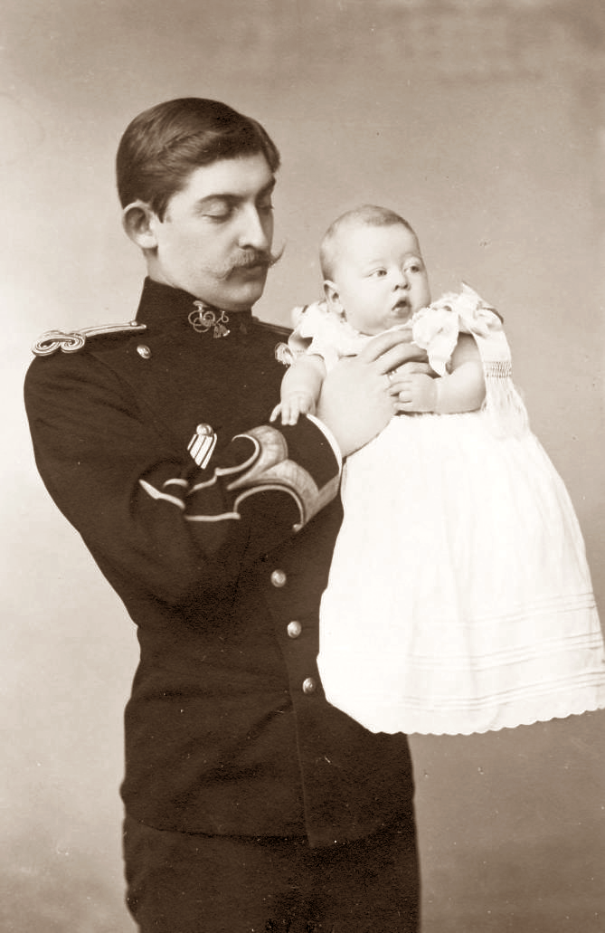 The future Carol II of Romania and parents Queen Maria and King Ferdinand of Romania