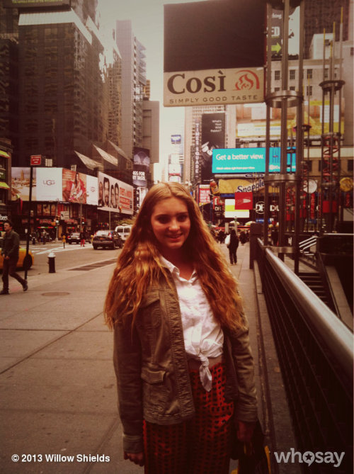 Fun in Times Square! Love NYC!!!View more Willow Shields on WhoSay 