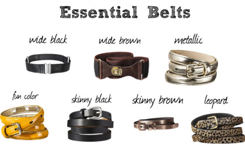 Essential belts for women Via