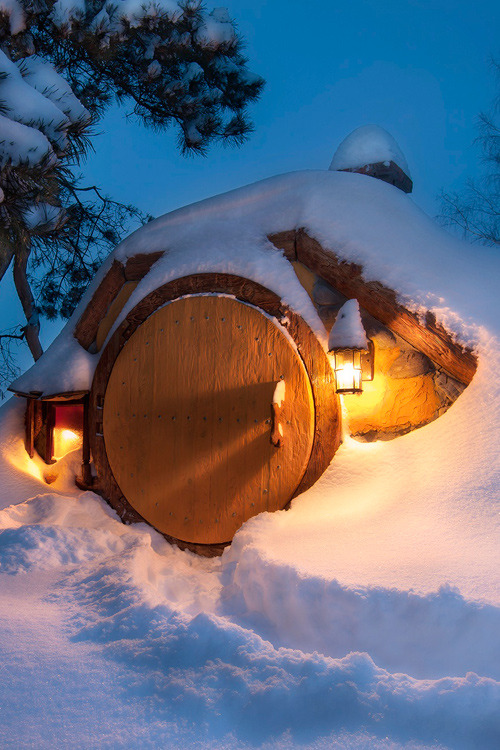 earthyday:

Winter Hobbiton © Andrey Chabrov 
