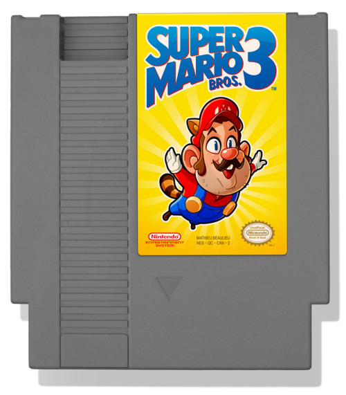 Super Mario Bros. 3 (1990 US) Nintendo Entertainment System Cartridge Tribute