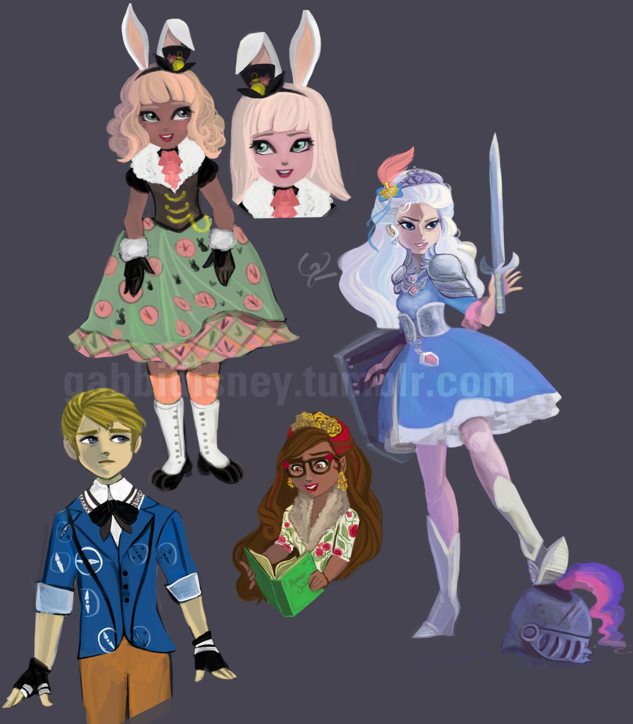 I stand pretty much on the same side as everyone else though. The characters have so much decoration and creativity, but i feel they fell a little short on these basics. Though I do like Darling and Rosabella. I know I drew my version of Alistair as a blonde haired blue eyed guy, but after seeing everyoneâ€™s poc version of him I re-headcanoed him and wouldâ€™ve liked to see him poc. (even though i didnâ€™t draw it here. I wanted to see how much more alice-y he could have gotten without looking like ken, Also I wonder if heâ€™ll be a short guy?)Also some fluffy bunny hair and time carrots for Bunny blanc, thatâ€™d be so cute.Happy New Year Doodle Dump!