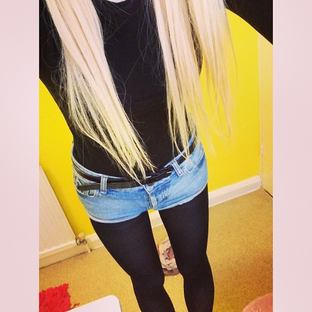 Going to town :) #me #legs #girl #blonde #longhair #shorts