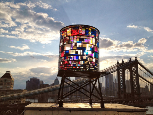 stunningpicture:

Stained glass water tower in Brooklyn