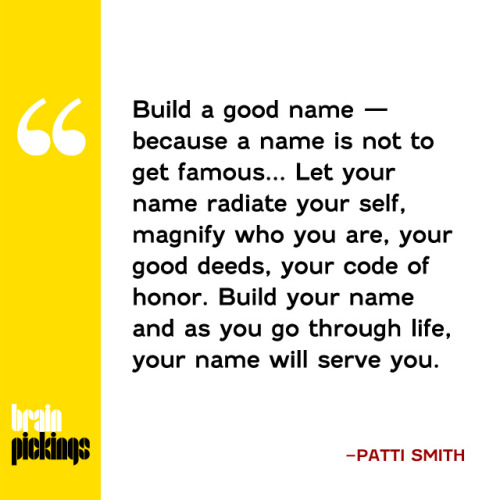 In this superb commencement address, the inimitable Patti Smith shares her hard-earned advice on life.