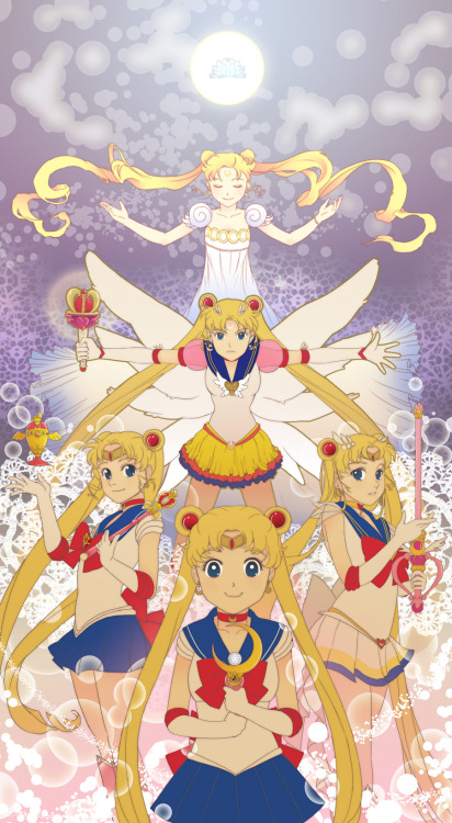 Sailor Moons by *skimlines