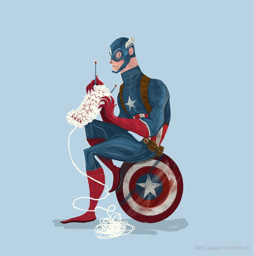 captain america knitting