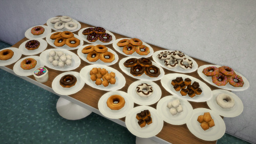 Doughnuts - extracted food from debug mode, deco only, also buyable.DownloadMade with Sims 4 Studio