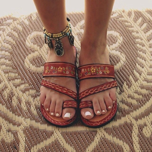 red jewelry hippie hipster boho indie sandals atypicalhipstaa â€¢