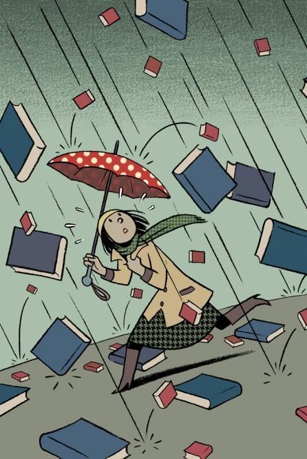Cómo llueve!!! Llueven libros! (ilustración de Max)