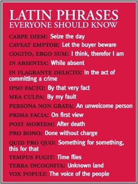 Latin Phrases Everyone Should Know