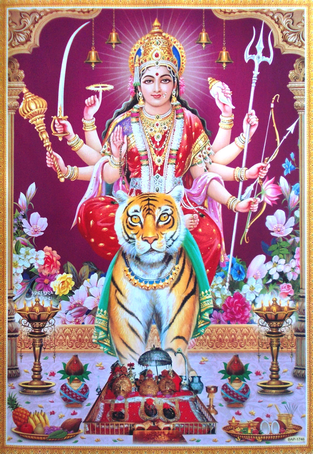 hinducosmos:  Shri Mata Vaishno Devi (via ebay: Indian_ash)