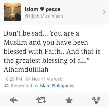 Don’t Be Sad (Tweet Screenshot)Originally found on: z-muslimah