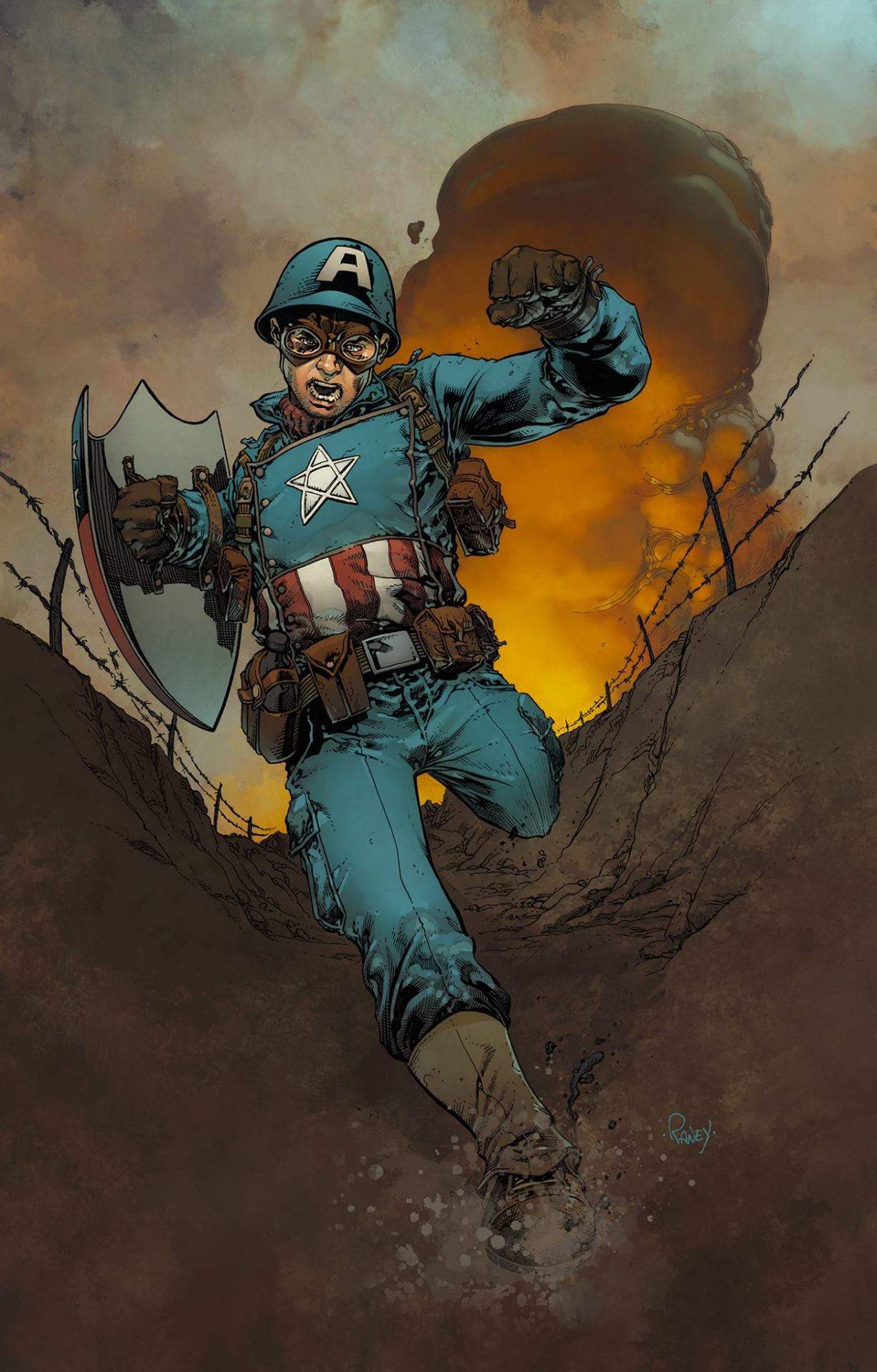Captain America by Tom Raney, colours by Mike Spicer