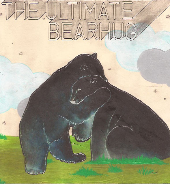 Album art for The Ultimate Bearhug, 2012, Mixed Media on Paper, Sold