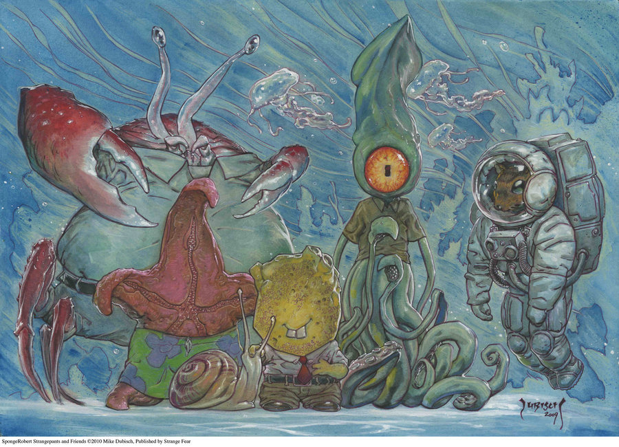 sixpenceee: Pintura Spongebob Realistic (Fonte)
