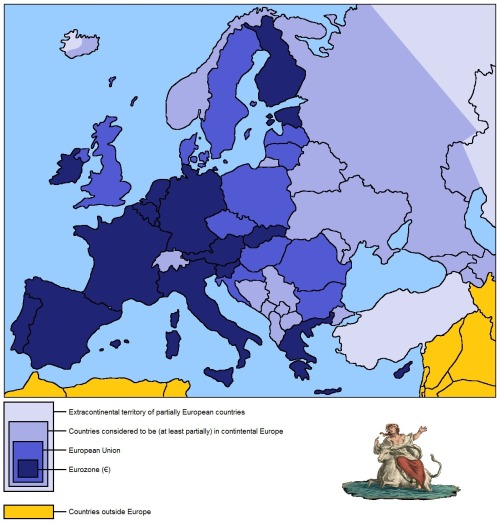 Various definitions of what is considered ‘Europe’ Source: lordsleepyhead (reddit)