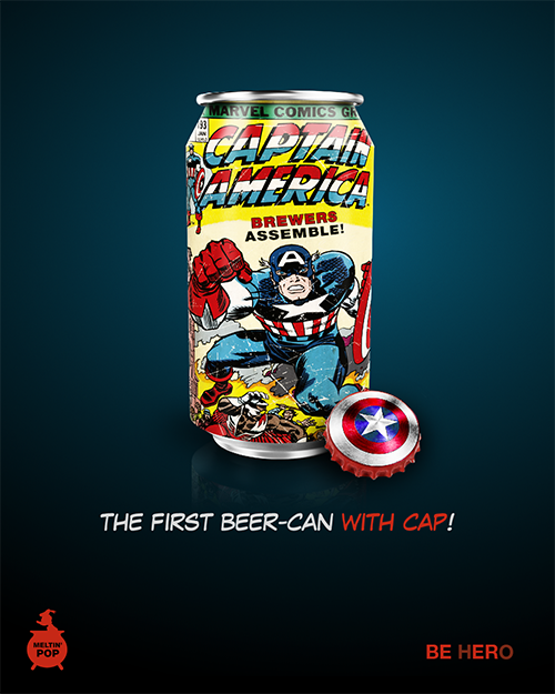 cervejas heróis capitão américa