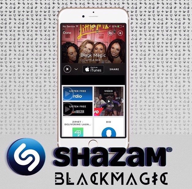 littlemixofficial: Don&rsquo;t forget to @Shazam #BlackMagic when you hear it on the radio Mixers!! xx ✨🎶📻🎶🔮