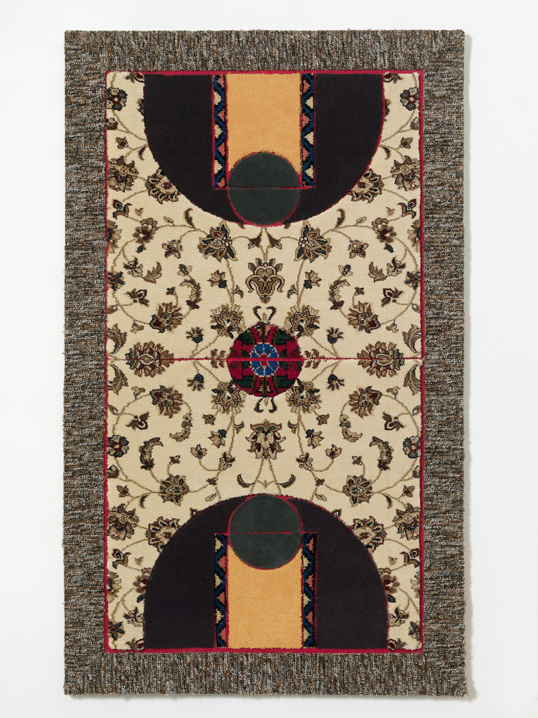 Nevin Aladag - Pattern Matching Beige Flowers, 2010 (carpet pieces)