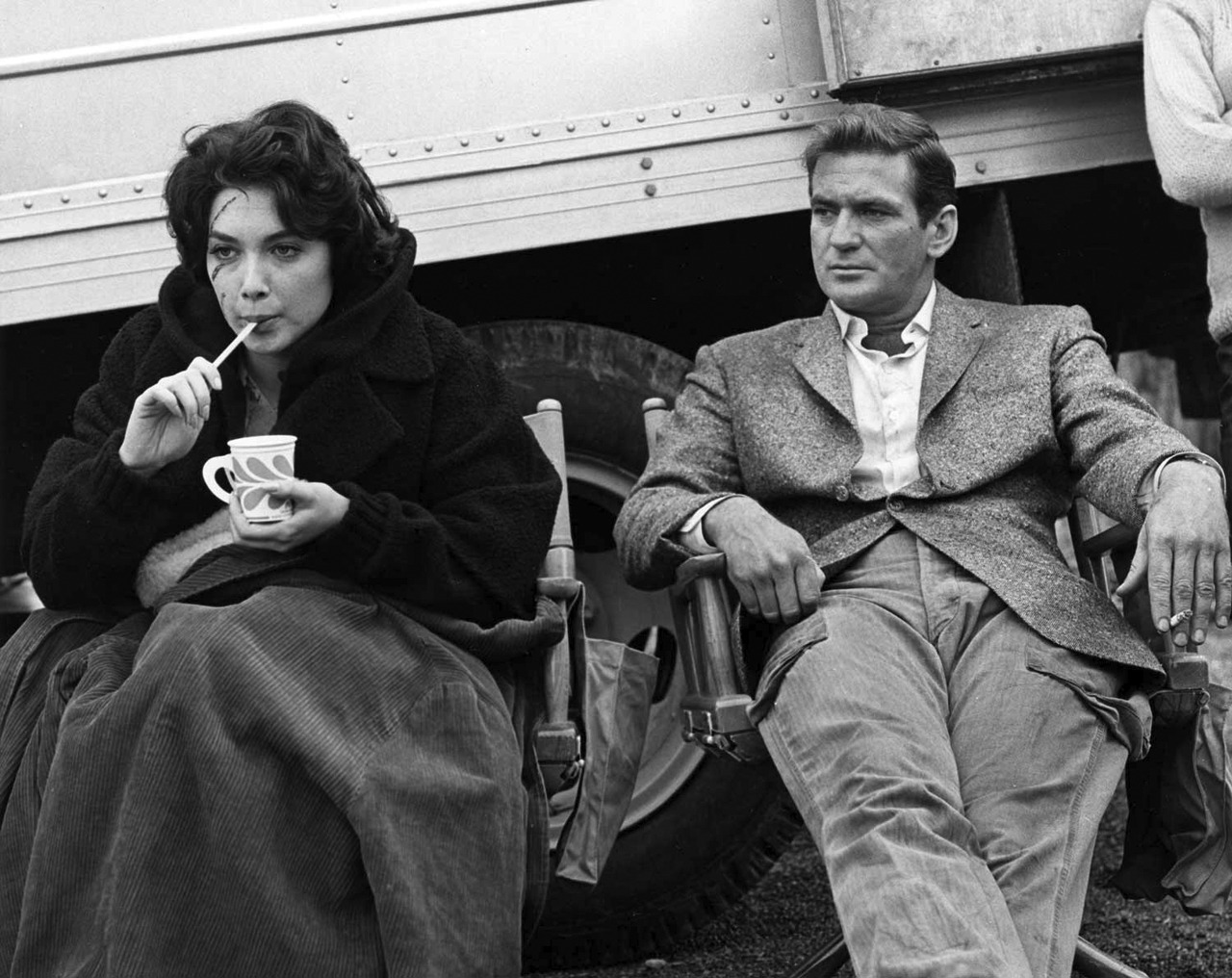 Trim Cargo Pants For Those Rough Days At The Office.Rod Taylor, with Suzanne Pleshette, 1962.