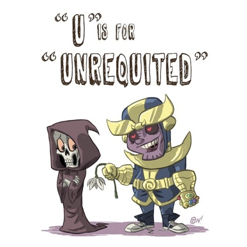 New &ldquo;ABCDEFGeek&rdquo;! &ldquo;U&rdquo; Is For &ldquo;Unrequited&rdquo;. Watch for a new entry every Wednesday. #drawing #photoshop #abcdefgeek