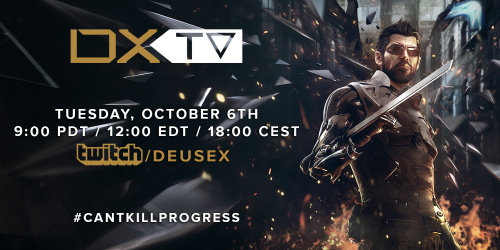 Deus Ex TV announcement time 9:00 PDT