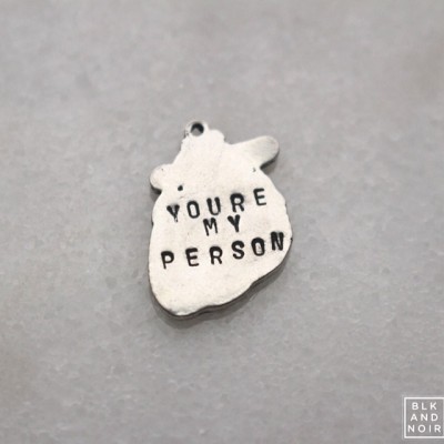 you're my person necklace by blkandnoir