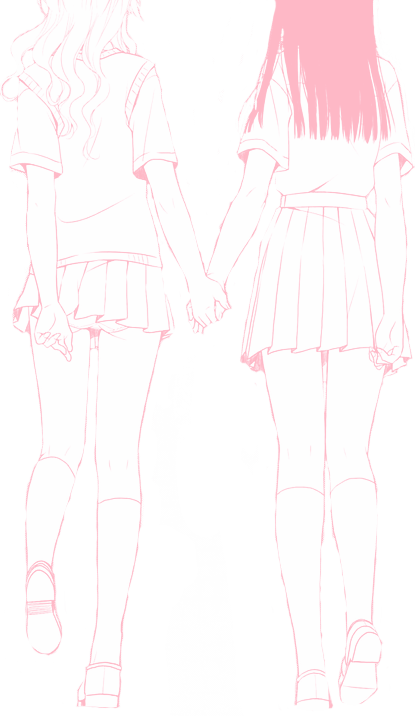 Cute Yuri Kawaii Manga Mangacap Myedit Pink Pastel Lgbtq Transparent Shoujo Ai Pinku Kawaiiorshine